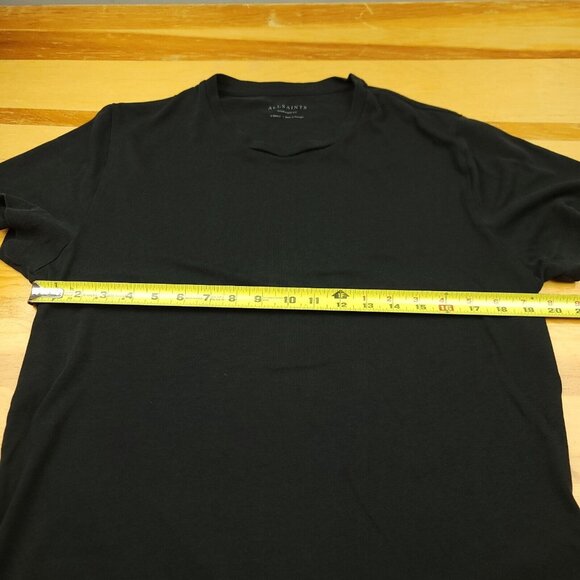 ALLSAINTS Mens Oversize XS T-Shirt Pluto SS Crew Grey Hi-Lo Hem MD007Q - Picture 5 of 13